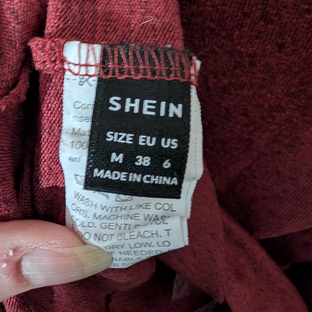 SHEIN Red V-Neck Sweater - Picture 4 of 5